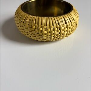 Woven Gold Bangle Bracelet